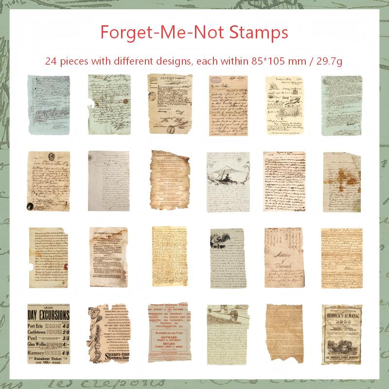 Vintage Chapter Solid Stickers -24Pcs each pack
