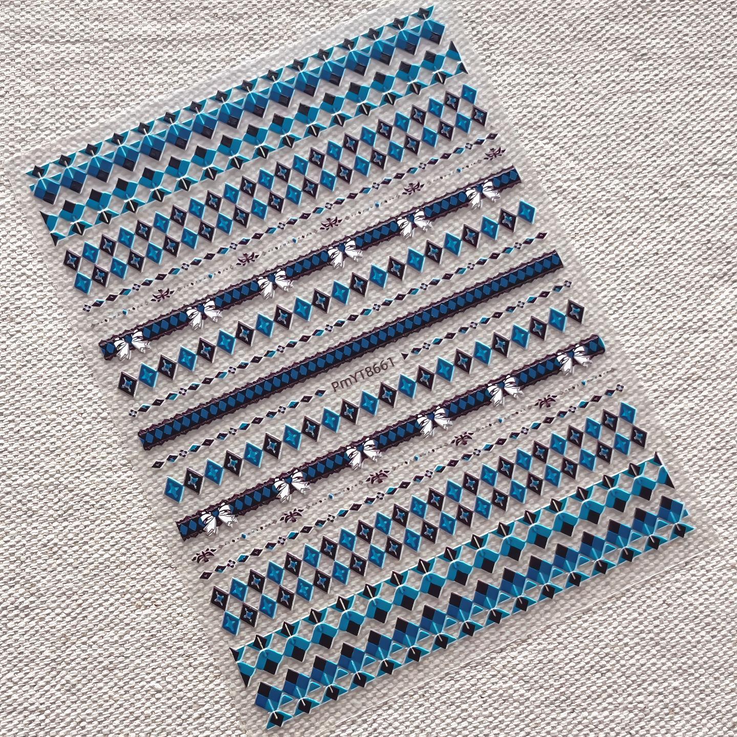 M343- Harlequin pattern Flat Mini sticker 1 Pcs