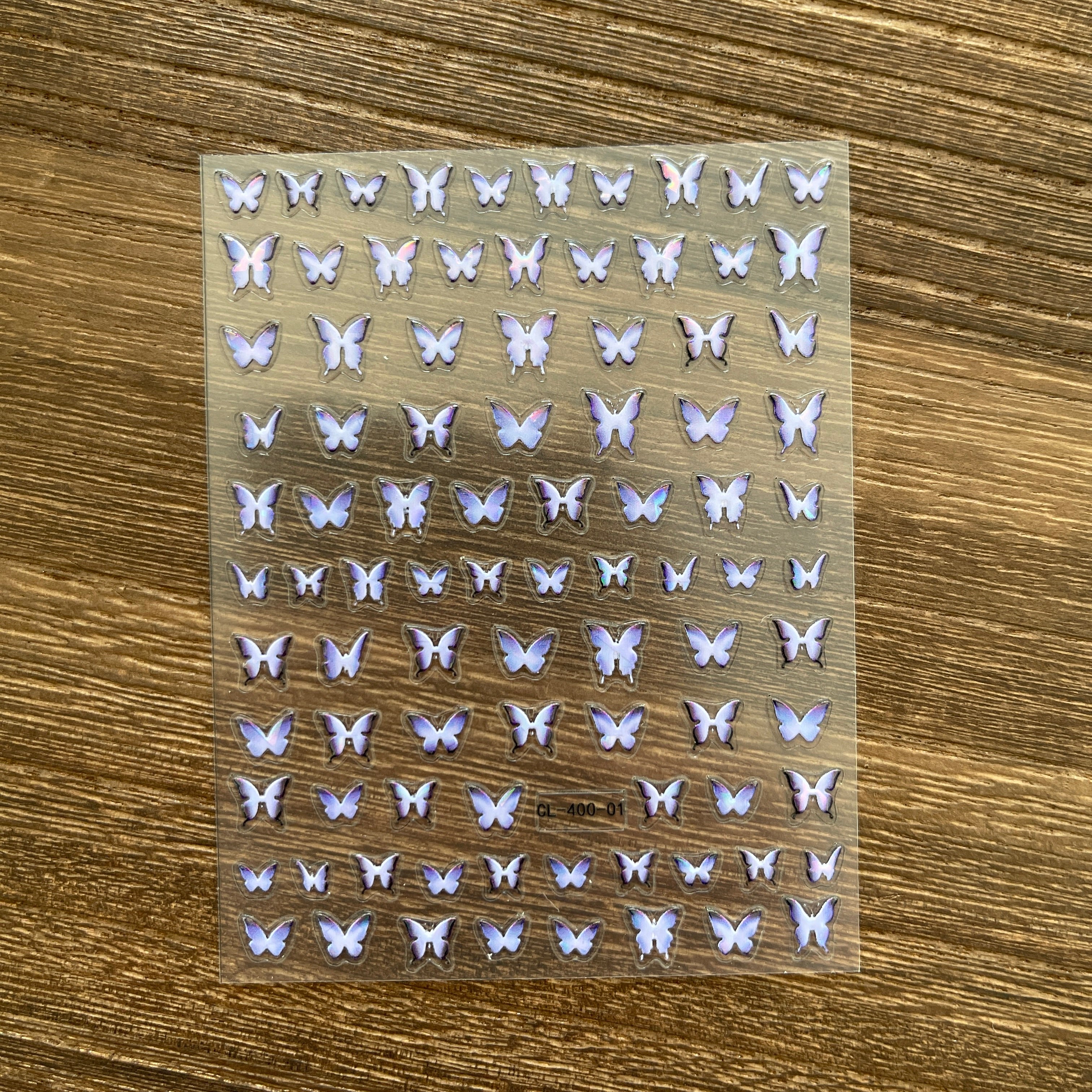 260112 M287- Butterfly Embossed Mini sticker 1 Pcs