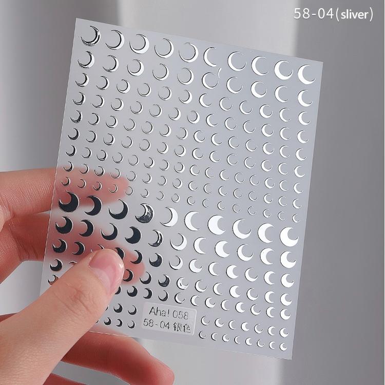 1120 M261- Moon Embossed Mini sticker 1 Pcs