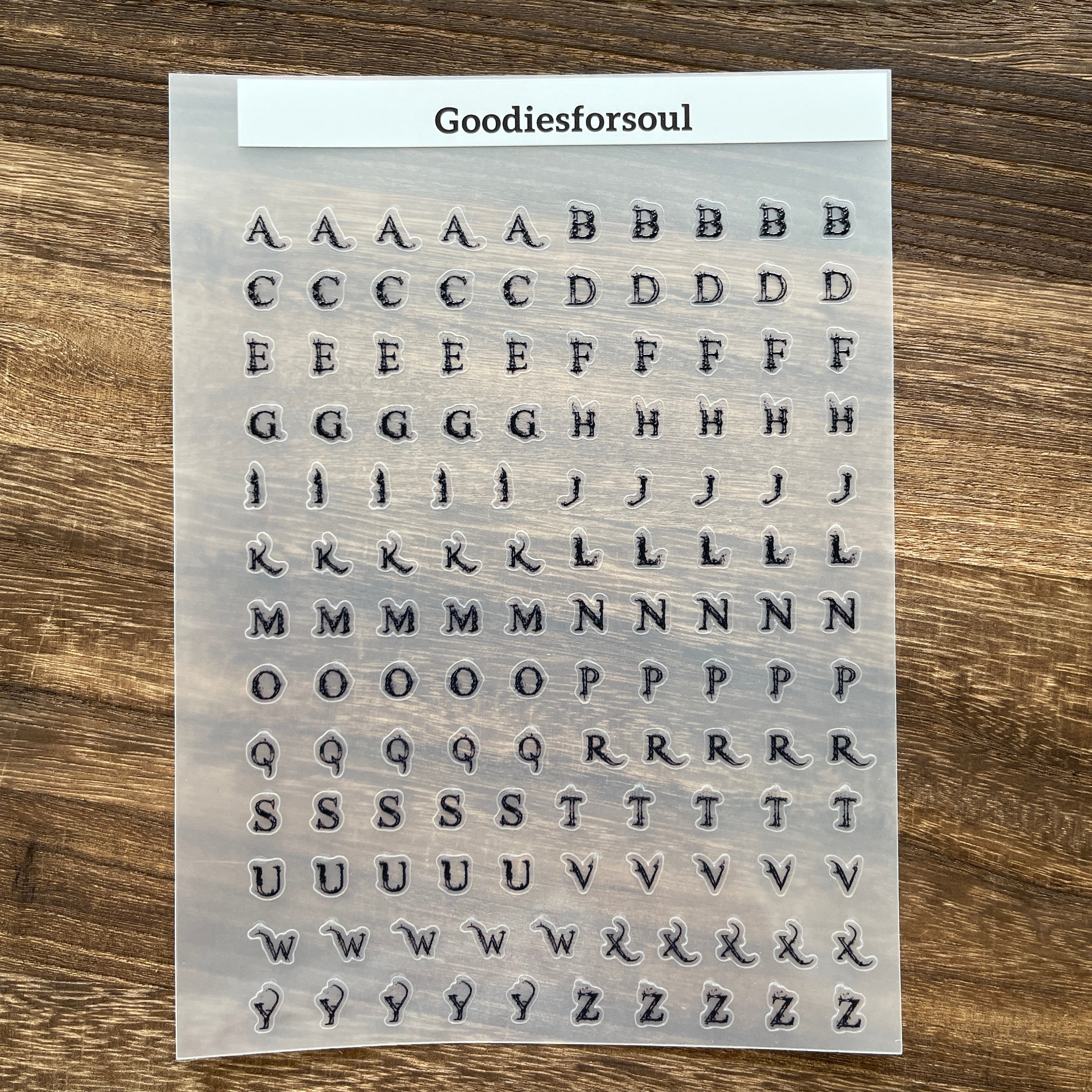 Spooky letter sticker *can be stored in A5 binder