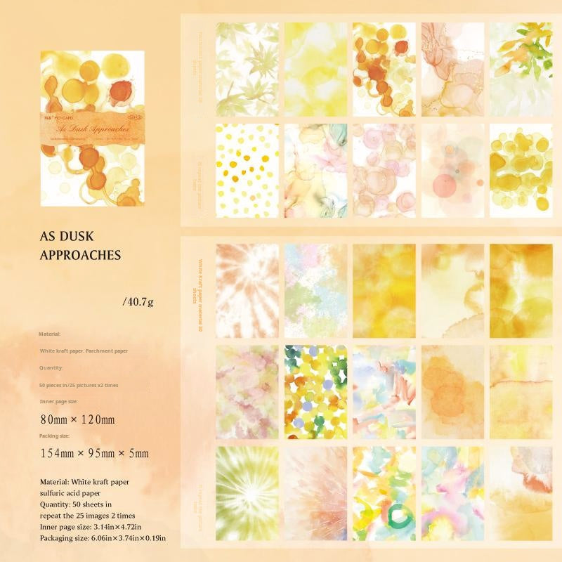 0531 Watercolor material solid vellum paper -50Pcs each pack