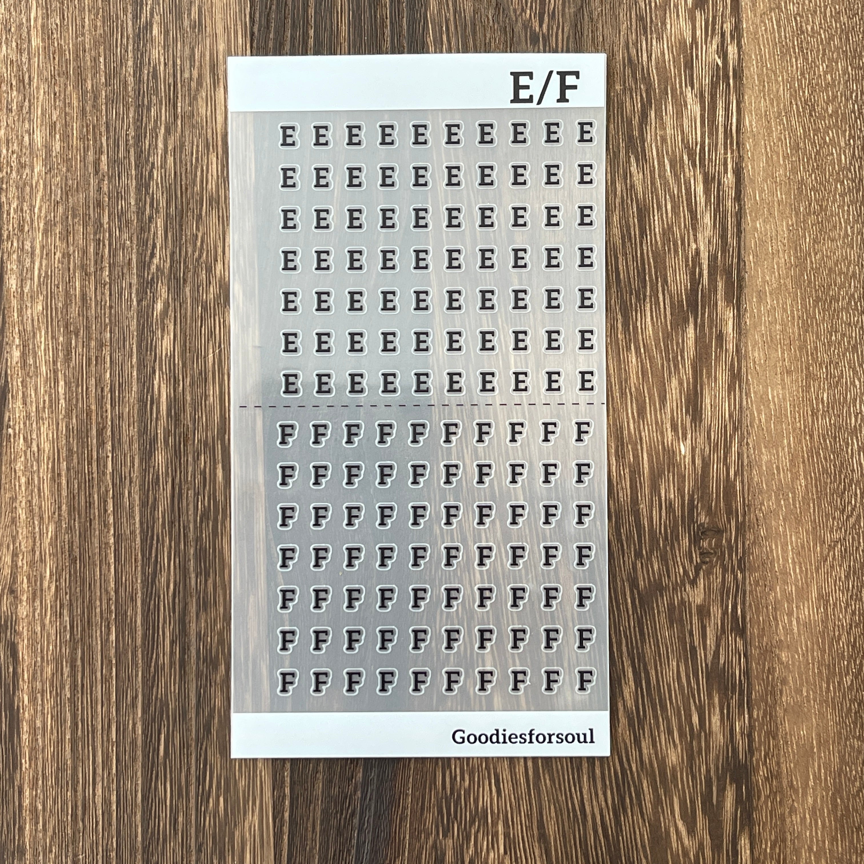 Letter PET stickers *can be stored in A6 binder