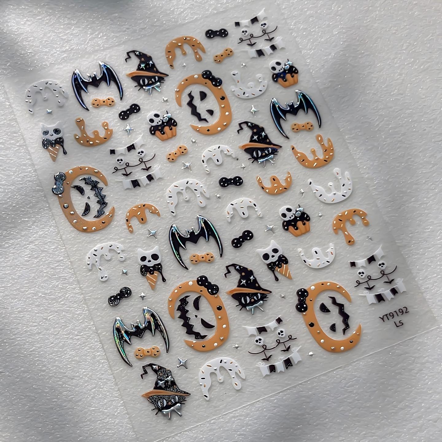 M334- Cute Halloween Embossed Mini sticker 1 Pcs