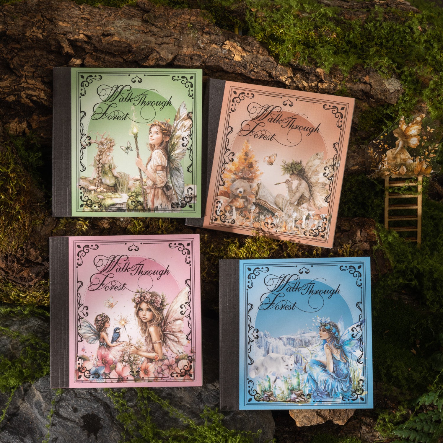 0830 Forest elf PET & Washi Sticker book -20Pcs each pack