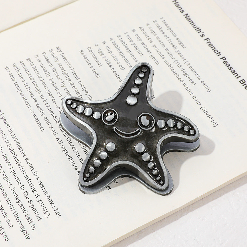 0917 Vintage metal starfish clip