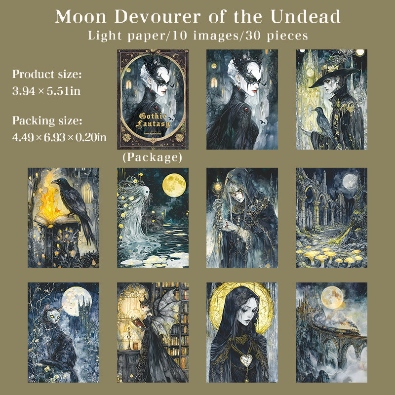 1224 Dark Gothic paper -30Pcs each pack