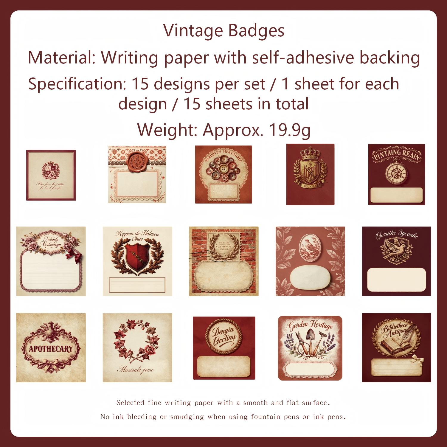 Old Dreams and Trinkets Paper Stickers -15Pcs each pack