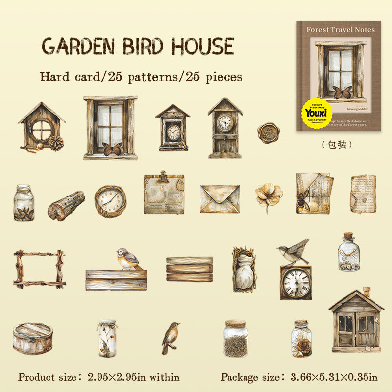 0603 Forest Diary cardstock sticker -25Pcs each pack