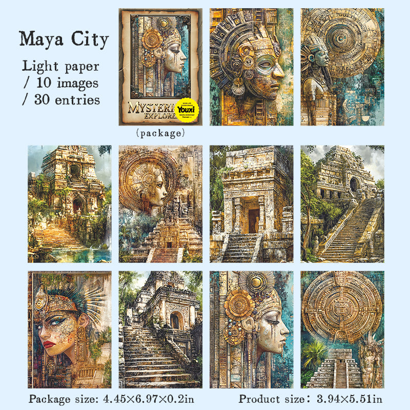 0807 Mysterious adventure Paper -30Pcs each pack