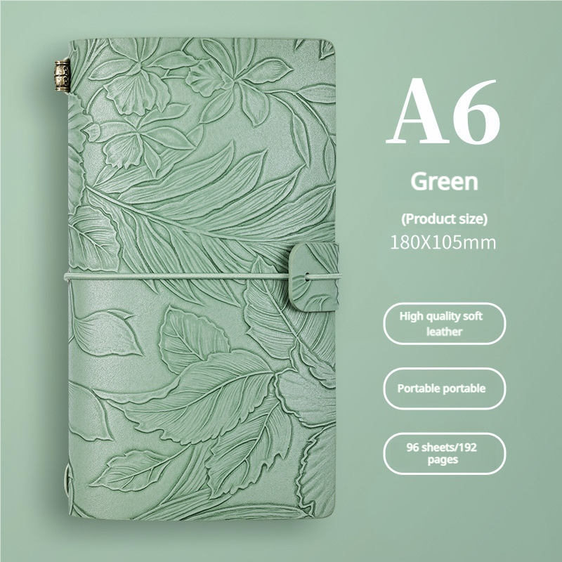 J-11- A6 embossed PU leather journal