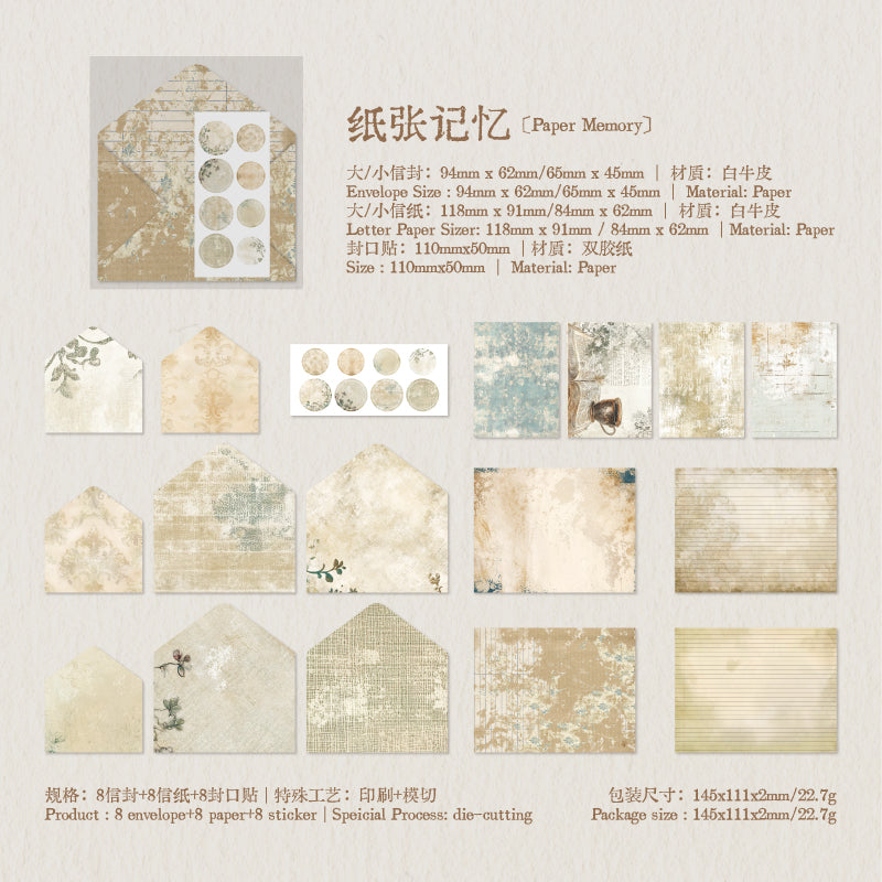 260207 Vintage style Envelope set -24Pcs each pack