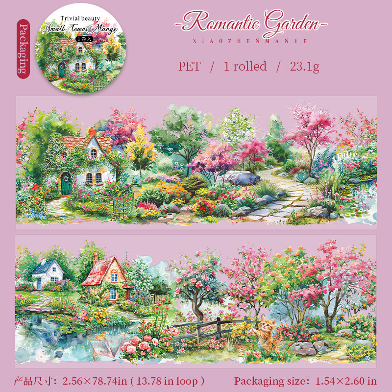 0809 Small town scenery PET tape -6.5cm*2m