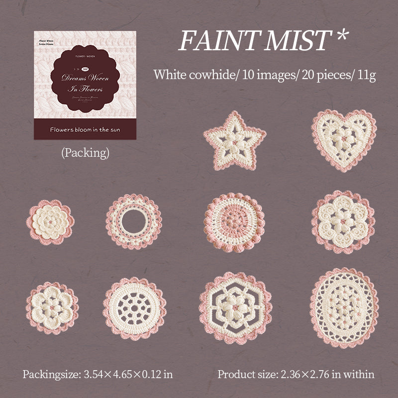 260413 Dream Woven in Flower die cut paper -20Pcs each pack