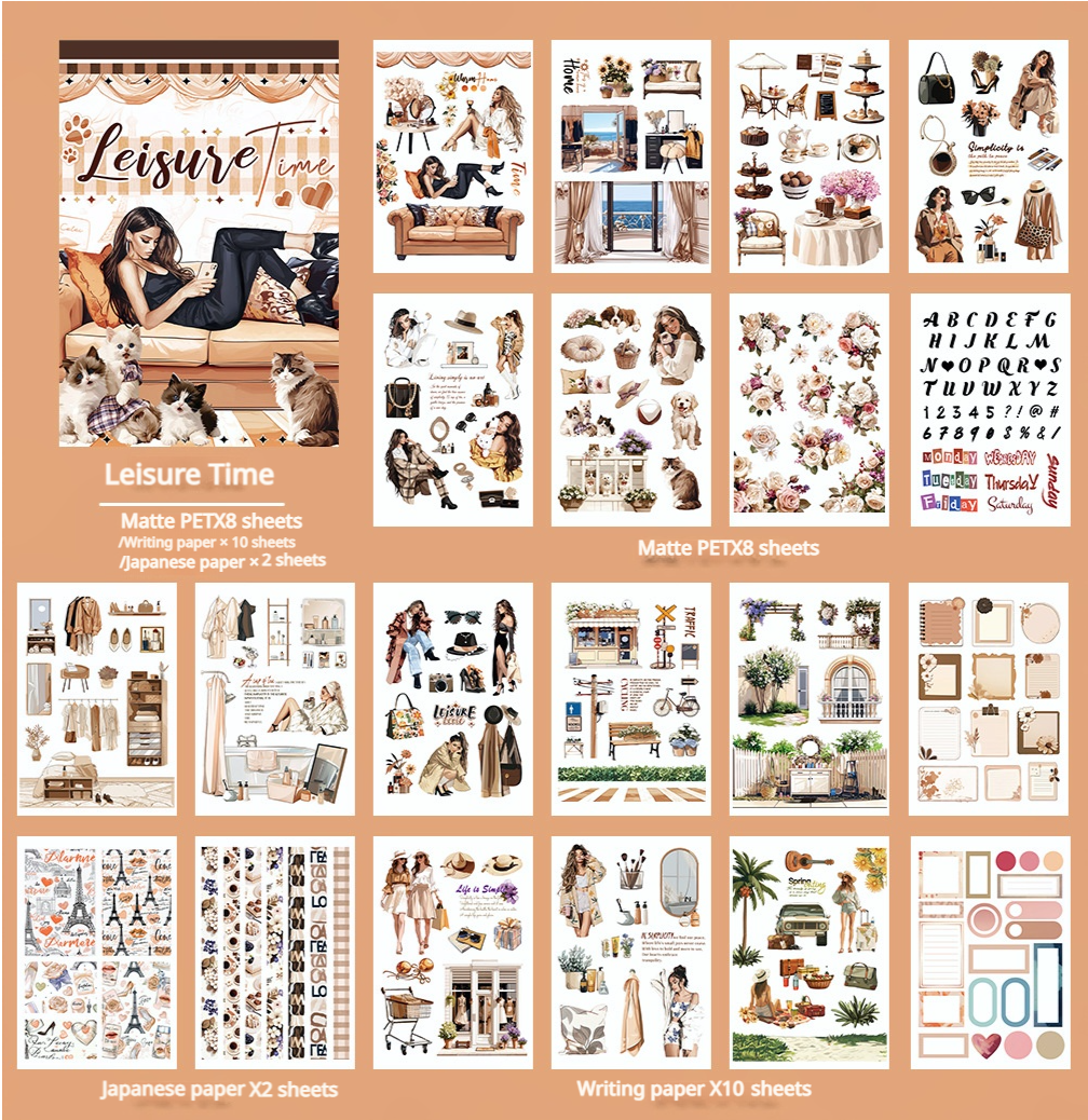 S-549- Leisure Time Sticker Book -20Pcs each pack