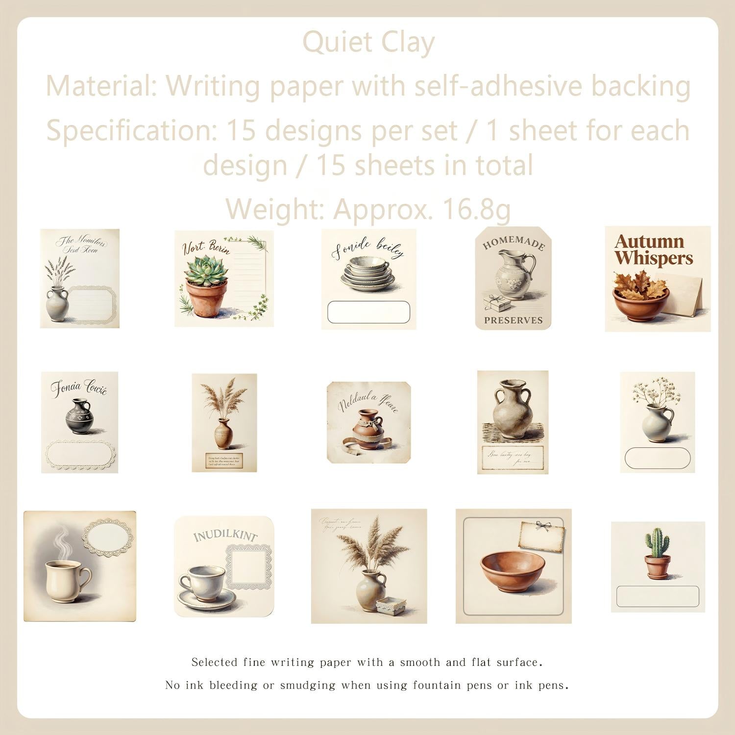 Old Dreams and Trinkets Paper Stickers -15Pcs each pack