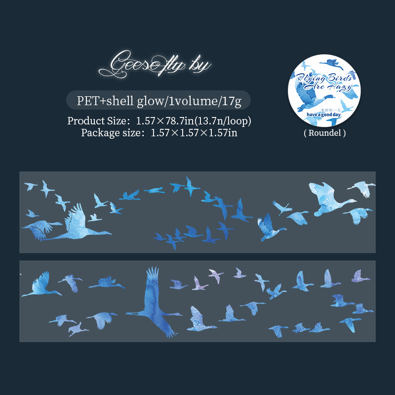 0924 Hazy Birds tape -4cm*2m