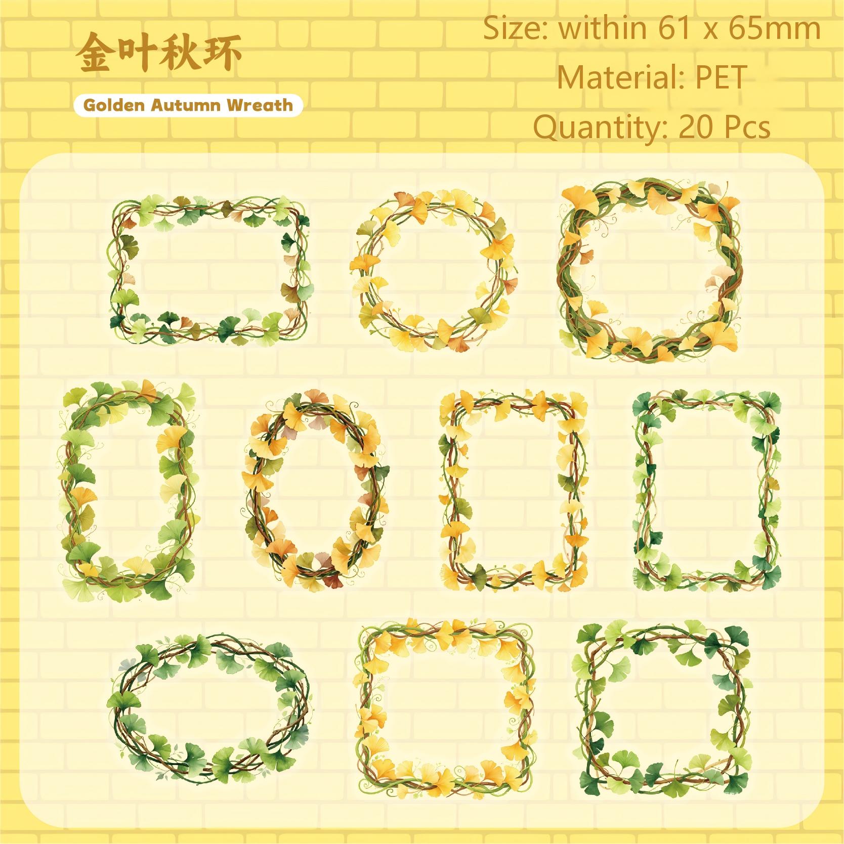 Vine Frame PET Stickers -20Pcs each pack