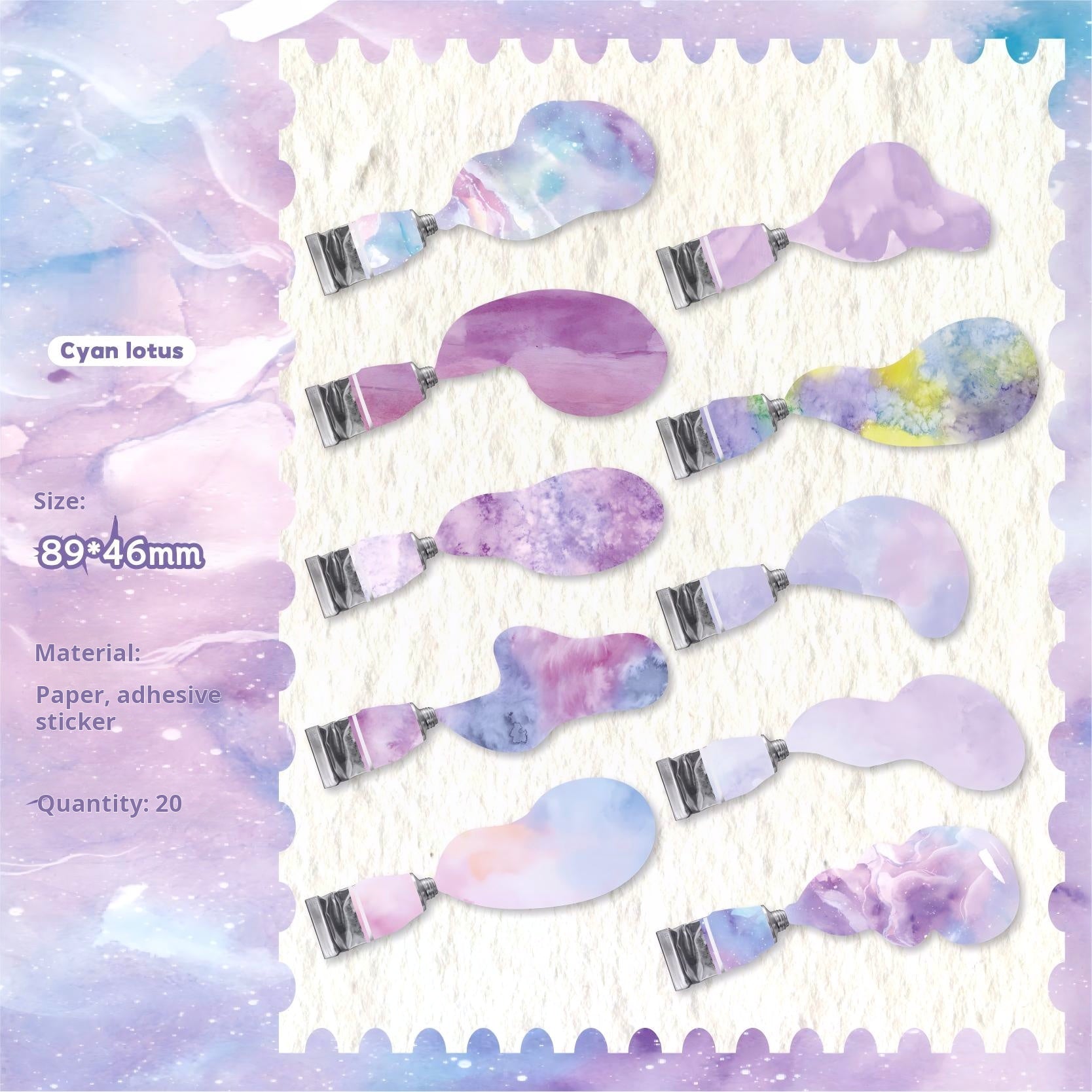 1119 Pigment bottles sticker -20Pcs each pack