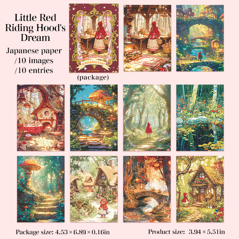 0925 Fairy tales Washi Sticker -10Pcs each pack