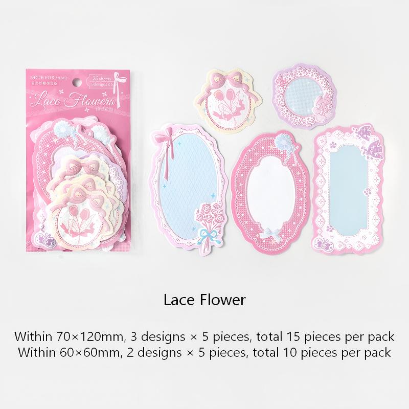 Lace Ode Memo Pad -25Pcs each pack