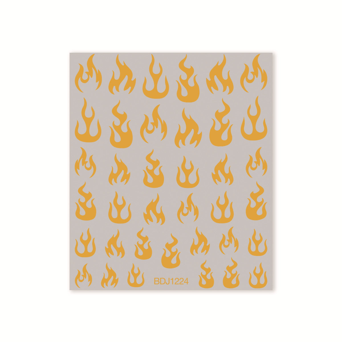 260108 M276- Flame Embossed Mini sticker 1 Pcs