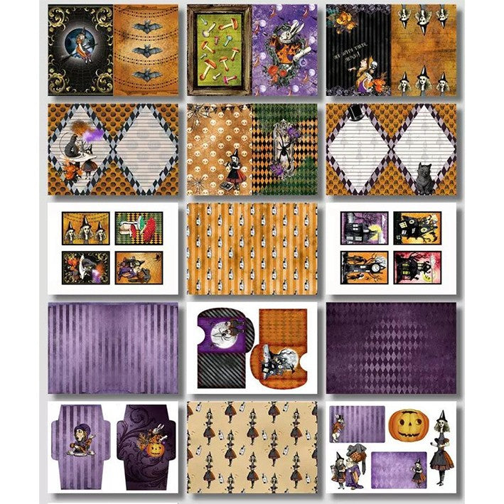 1122 A4 size Alice in wonderland Style Paper 15 pcs