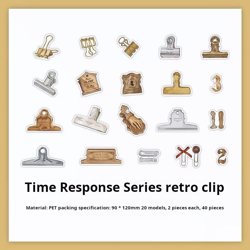 0826 Time answer PET Sticker -40Pcs each pack