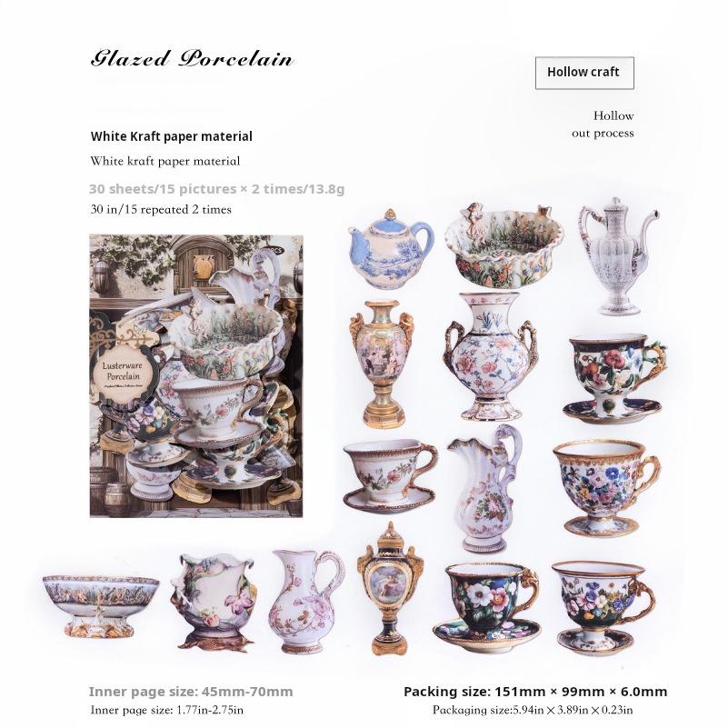 0524 Medieval Collections diecut cardstock Solid Sticker - 30Pcs each pack