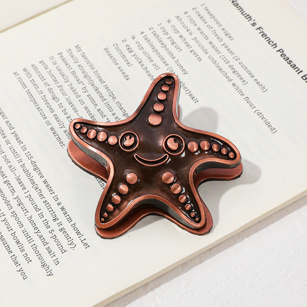 0917 Vintage metal starfish clip