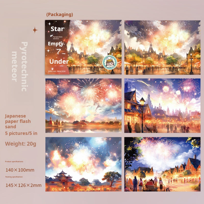 0611 Starry sky Washi sticker -5Pcs each pack