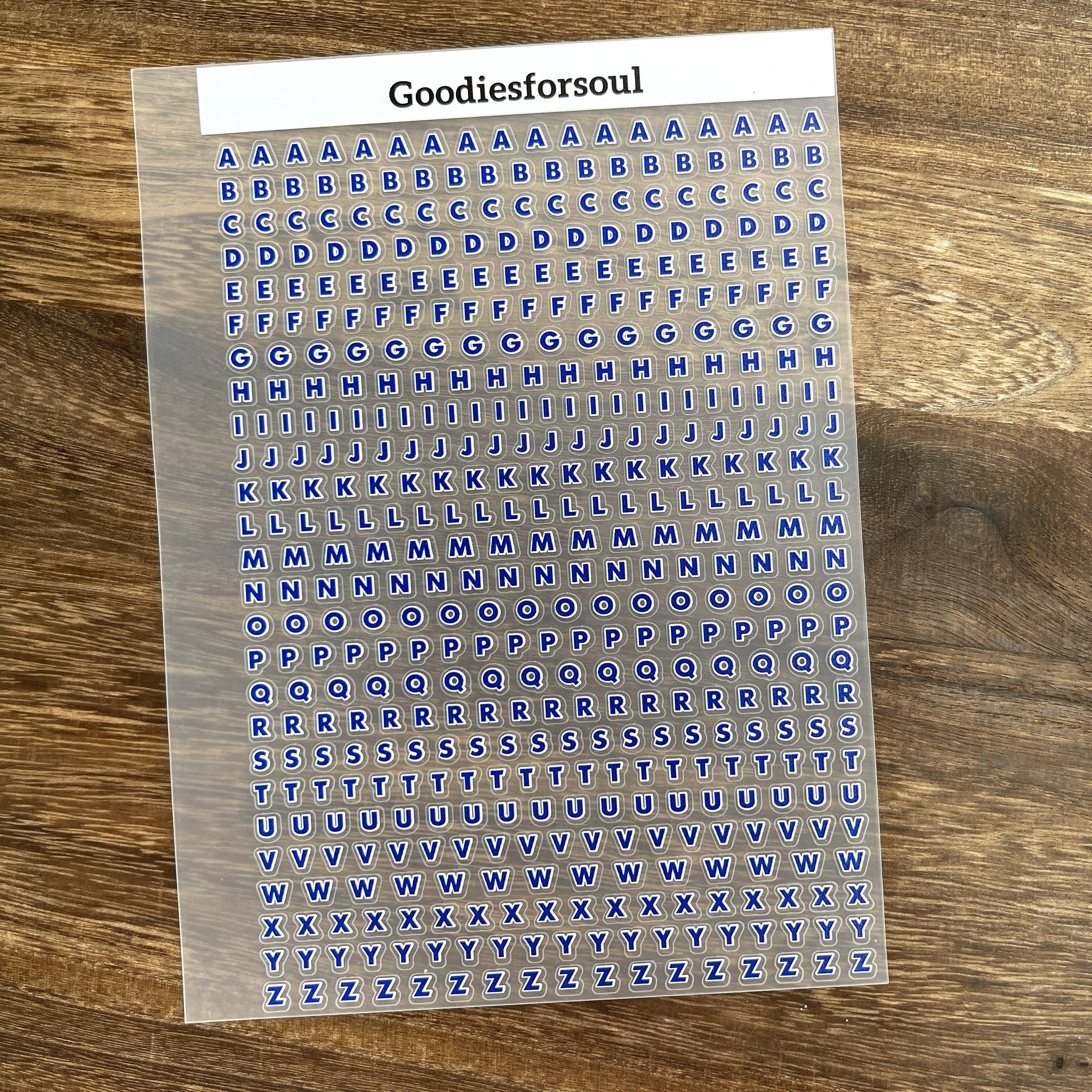 Stroke letter sticker *can be stored in A5 binder