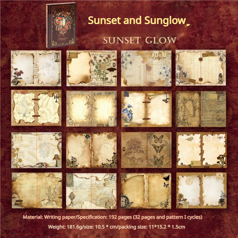 1028 Magic Notebook with Vintage Pattern Inner Page