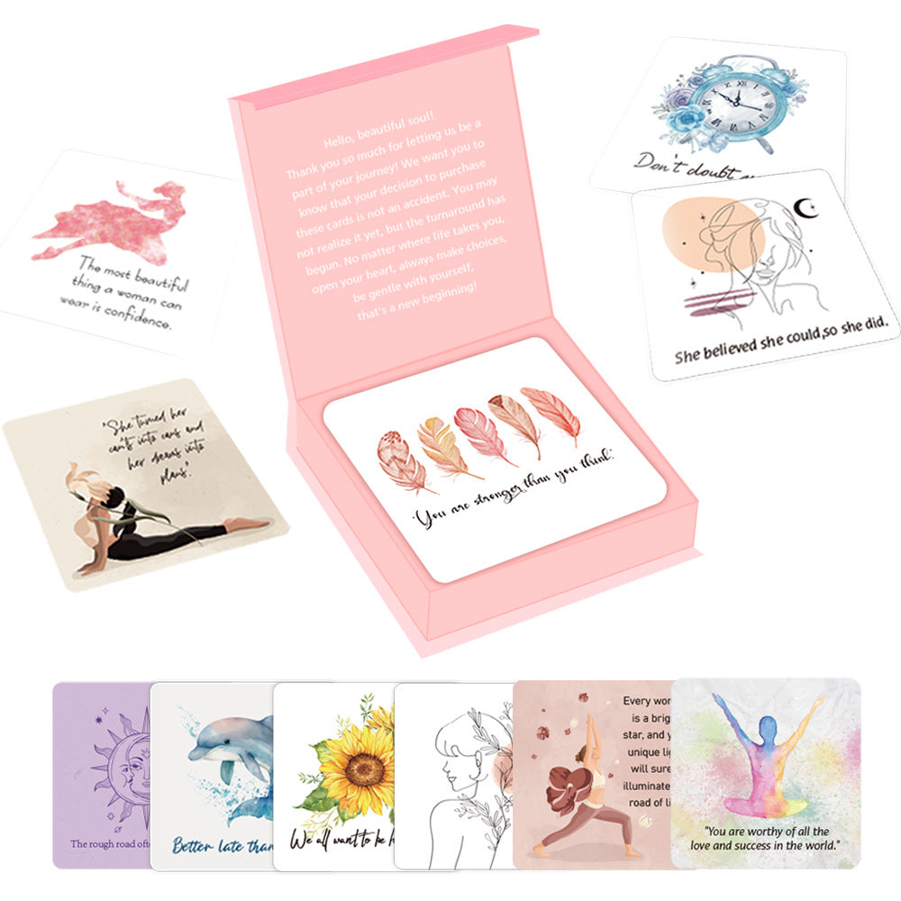 0802 50pcs Motivational greeting cards 10cm*10cm