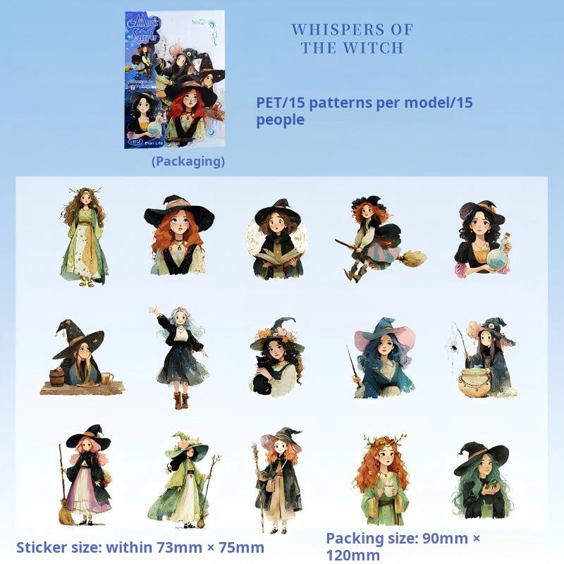 1113 Vault of Magic PET sticker -15Pcs each pack