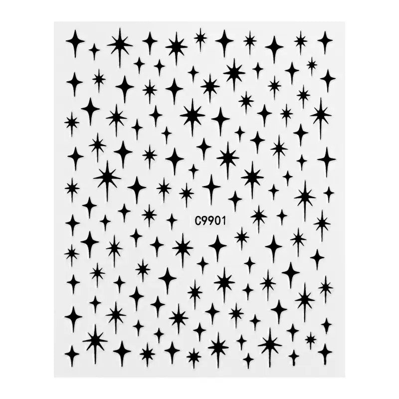 0602 Star Embossed sticker -1Pcs each pack