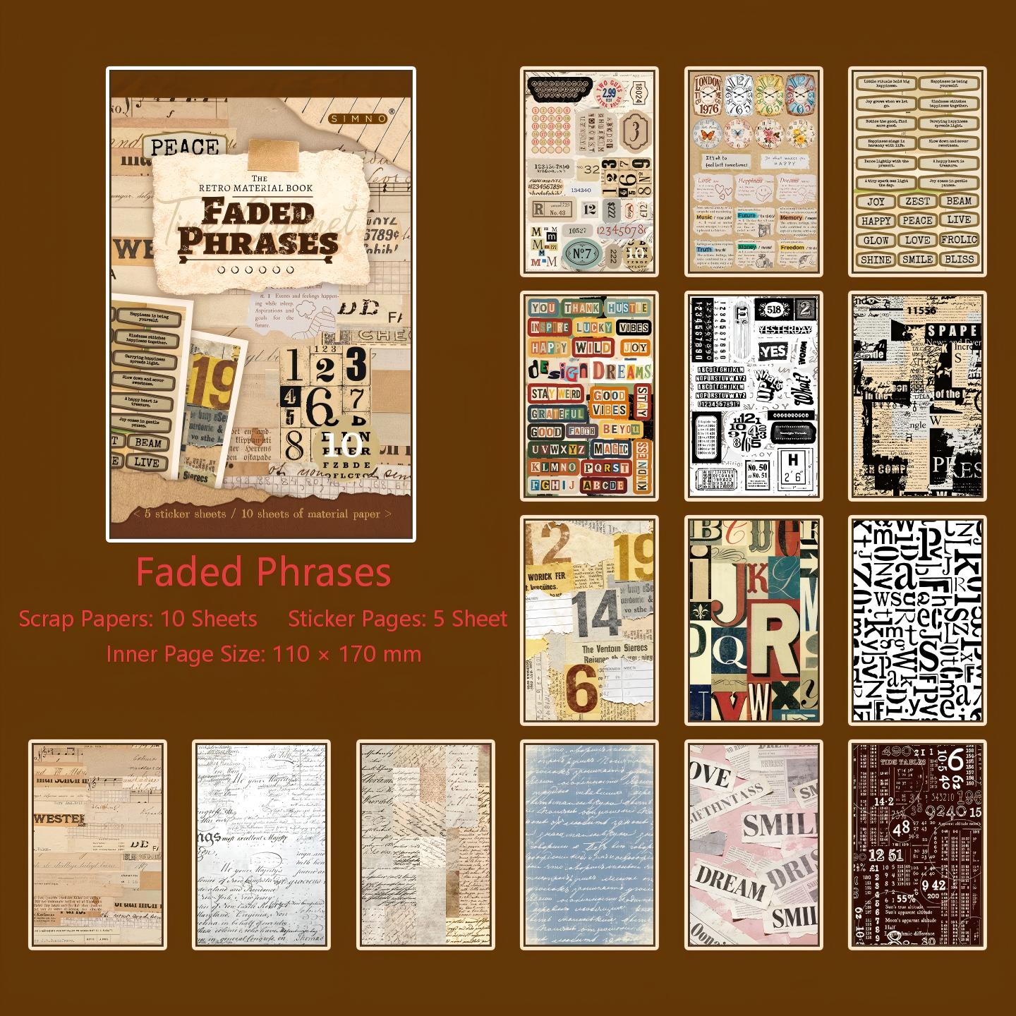 The Time Cabinet Vintage Material Book -15Pcs each pack