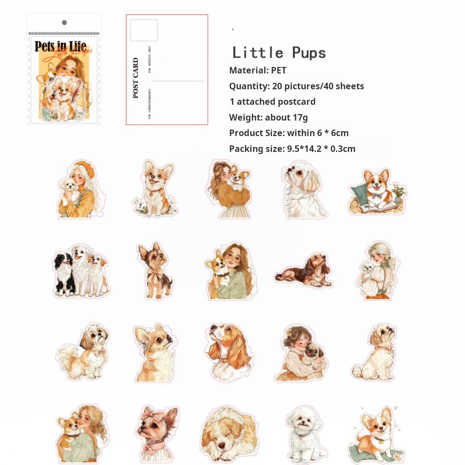 0526 Pet Life PET Sticker -40Pcs each pack