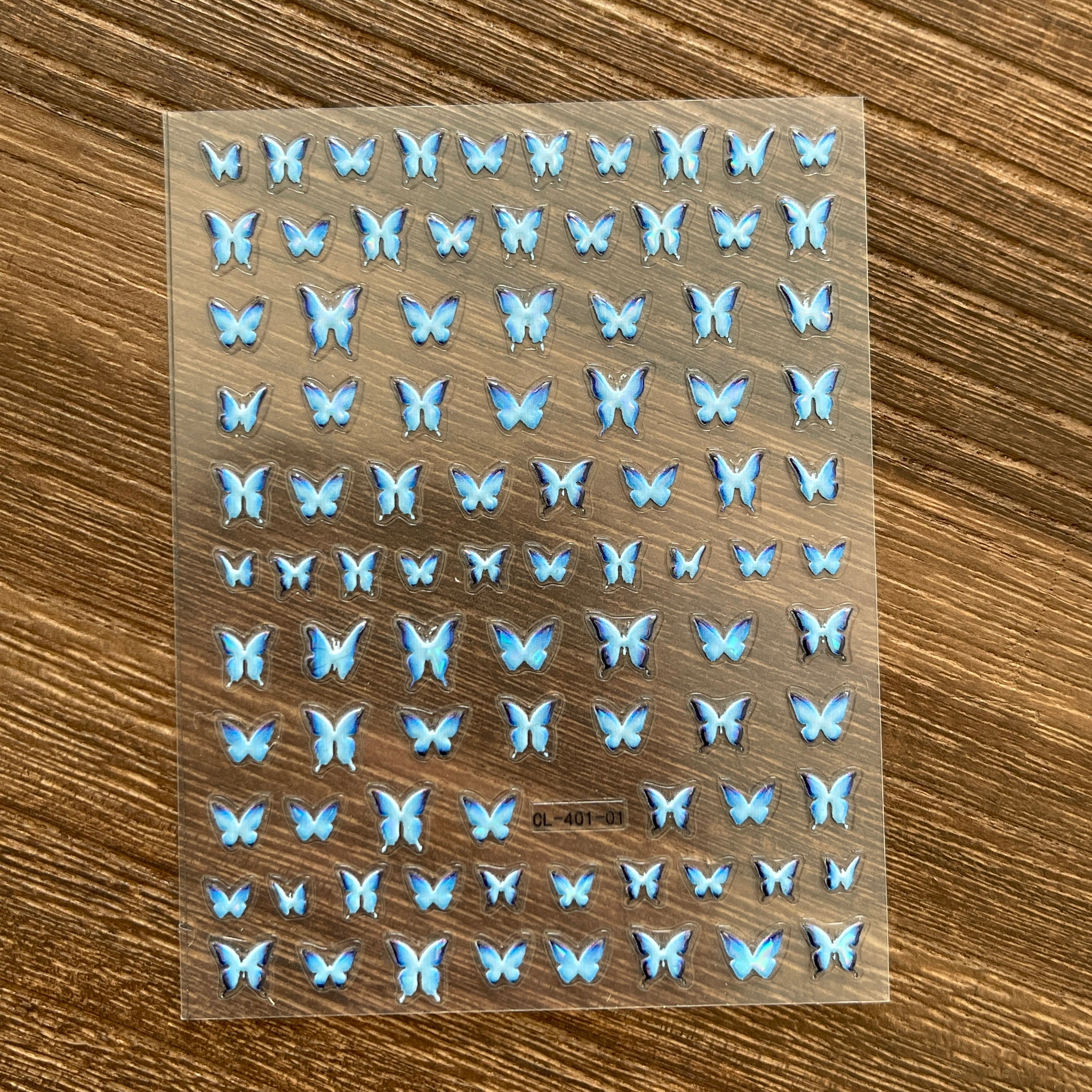 260112 M287- Butterfly Embossed Mini sticker 1 Pcs