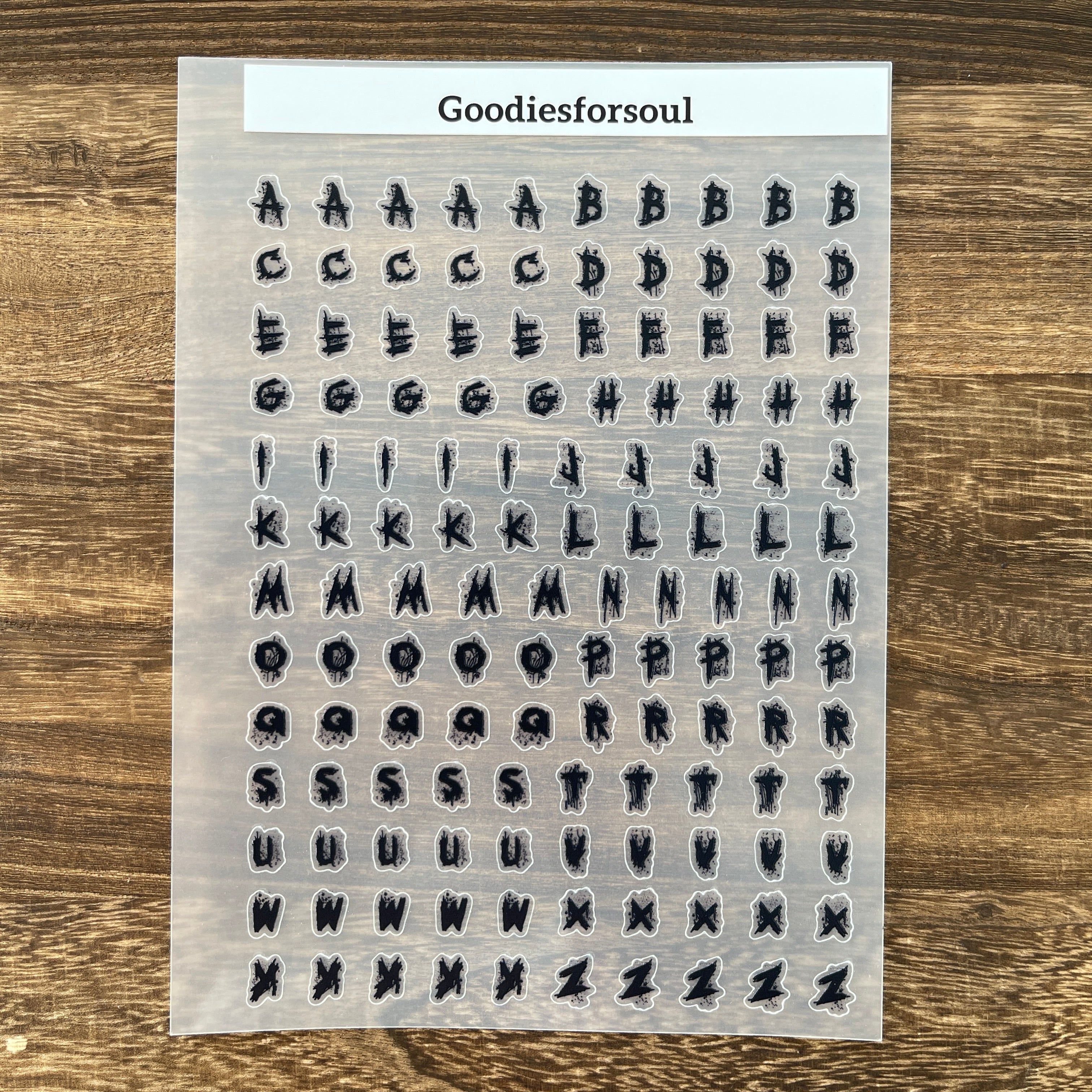 Spooky letter sticker *can be stored in A5 binder