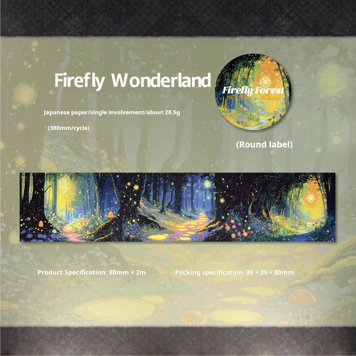 0803 Firefly Forest Washi tape -8CM*2M