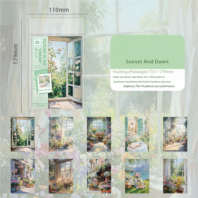 0628 Garden paper -20Pcs each pack