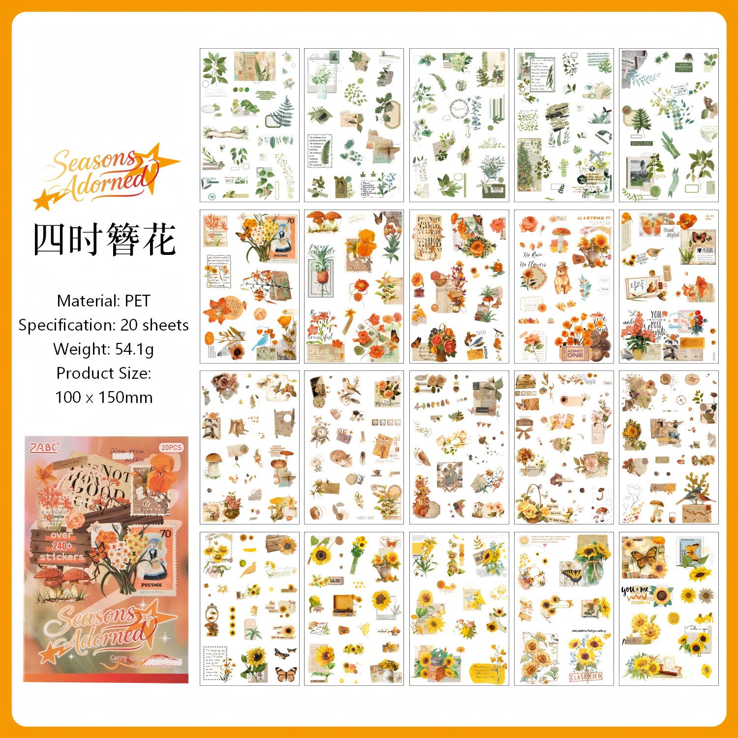 Vintage Chronicles PET Sticker Book -20Pcs each pack