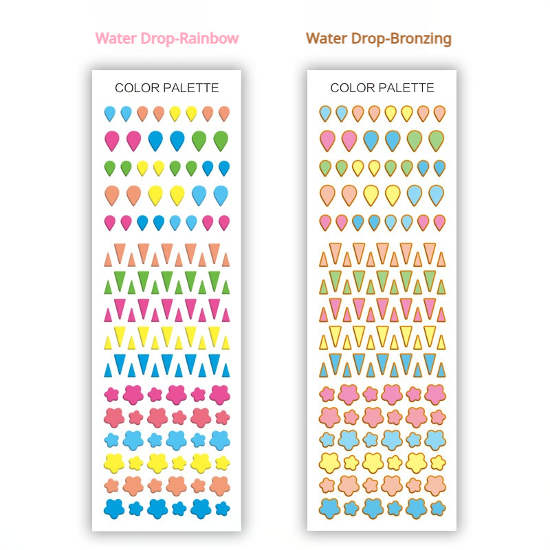 0513 Colorful Decorative Stickers 1 pack 2 pcs