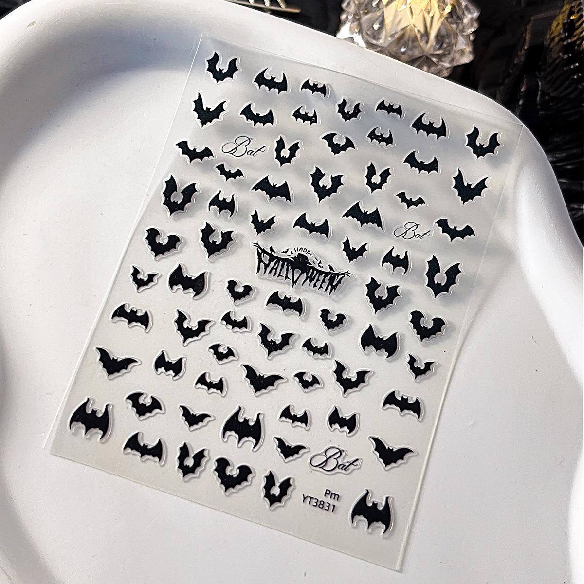 0824 M192- Bat Embossed Mini sticker 1 Pcs