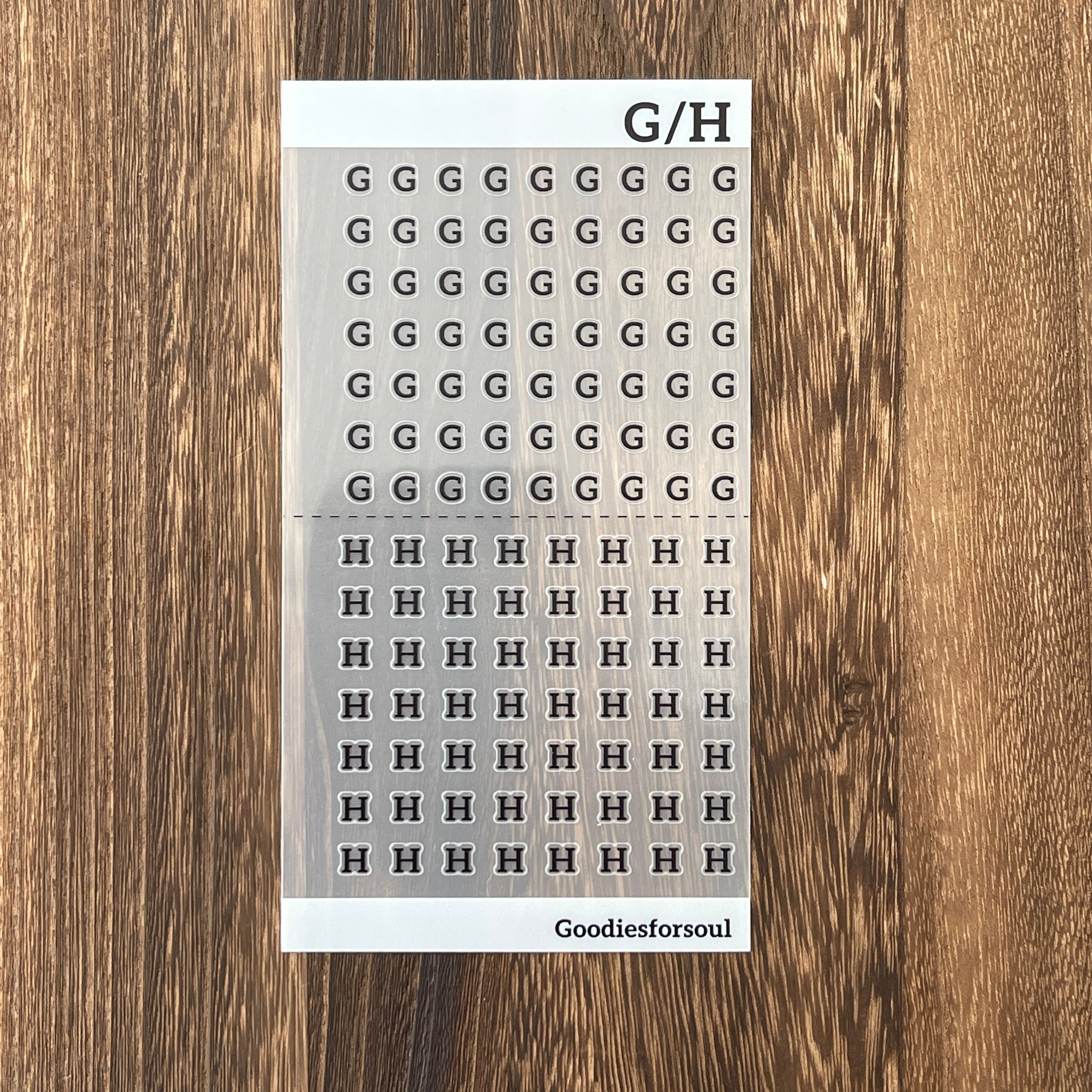 Letter PET stickers *can be stored in A6 binder