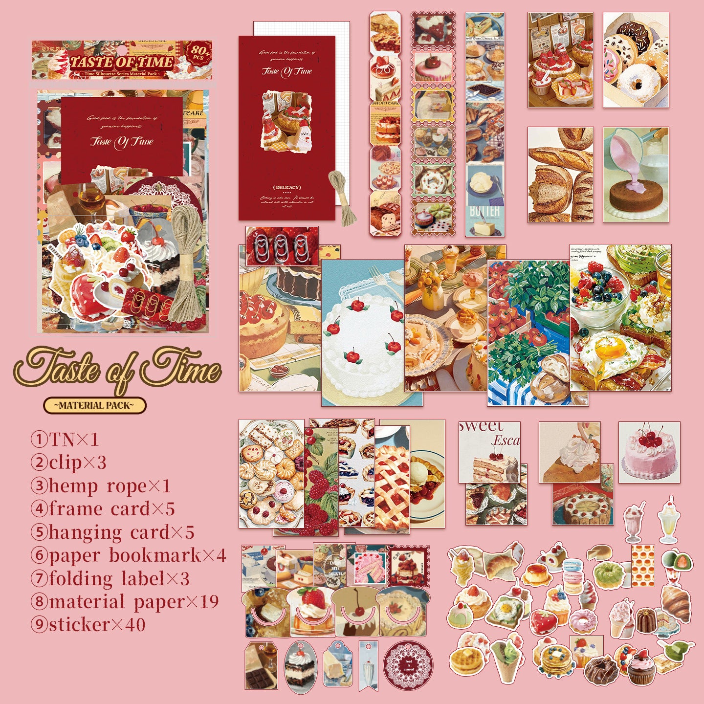 Time Silhouette Vintage Mix Pack -80Pcs each pack