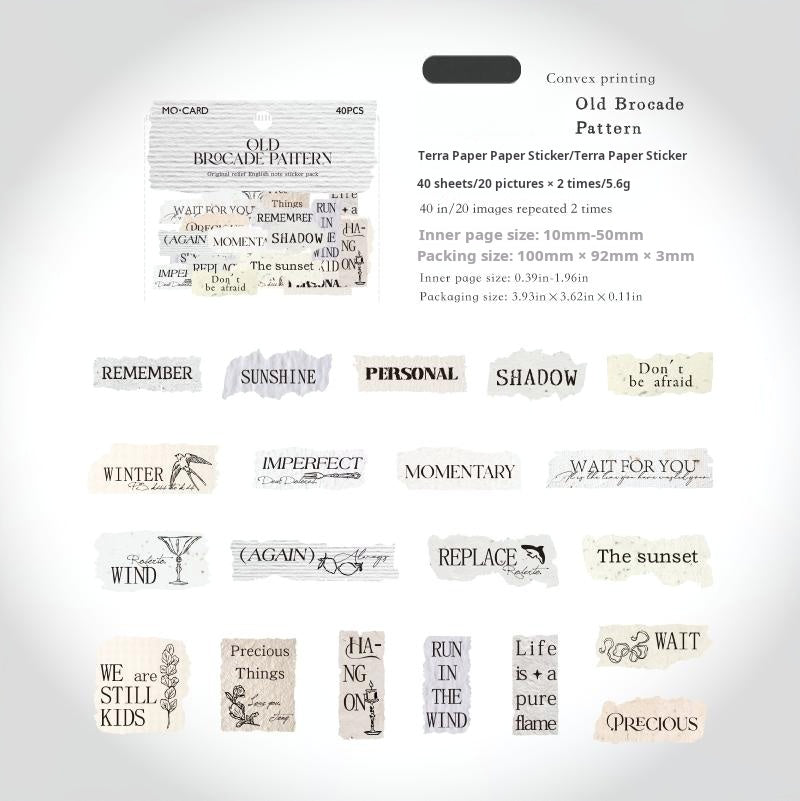 1031 Small note sticker -40Pcs each pack