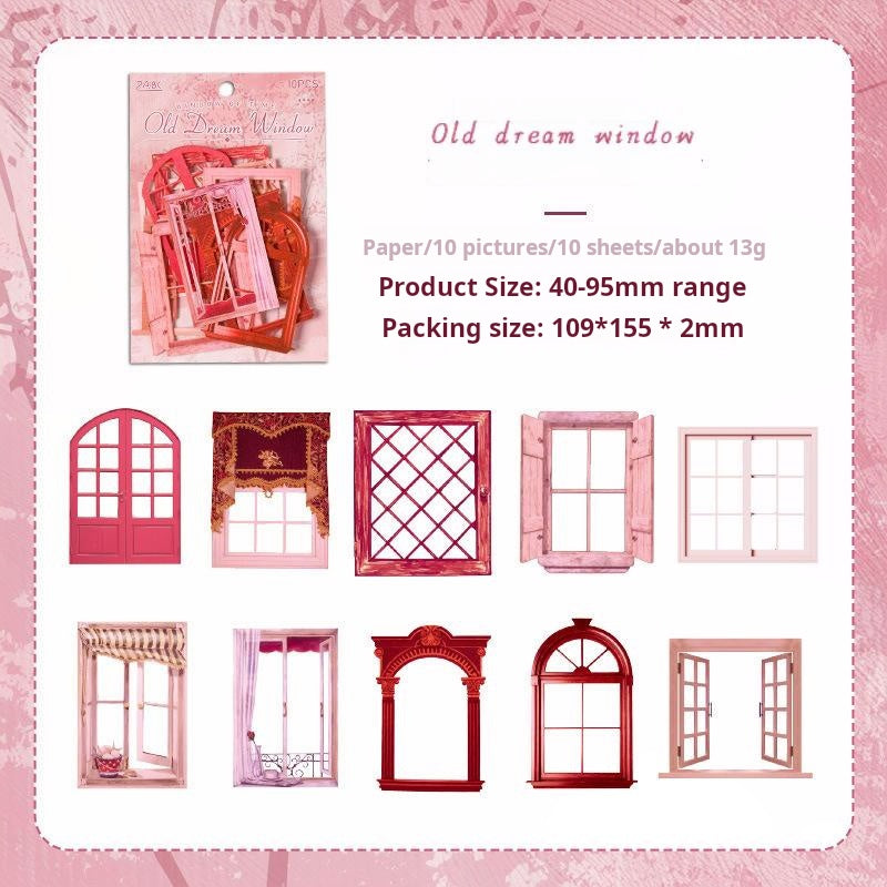0524 The window diecut cardstock paper -10Pcs each pack