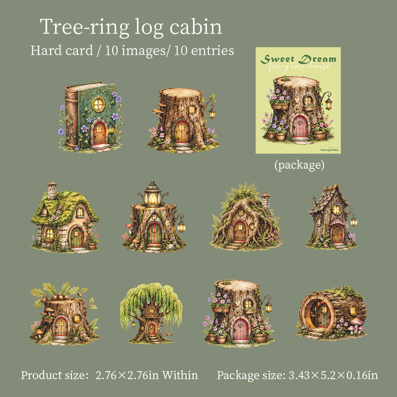 Sweet Dream Fairy Tale House PET Stickers -10Pcs each pack